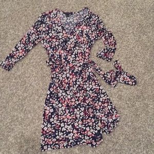 Pretty floral wrap dress